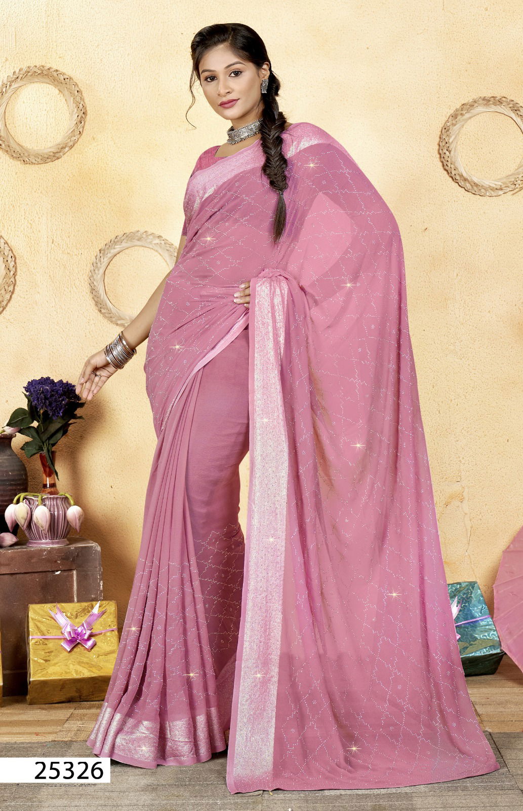 Kairavi By Vallabhi Swarovski Work Brasso Sarees Wholesale Price In Surat 
